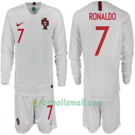 Portugal Fotbollströjor RONALDO 7 Barn Borta tröja VM 2018 Långärmad